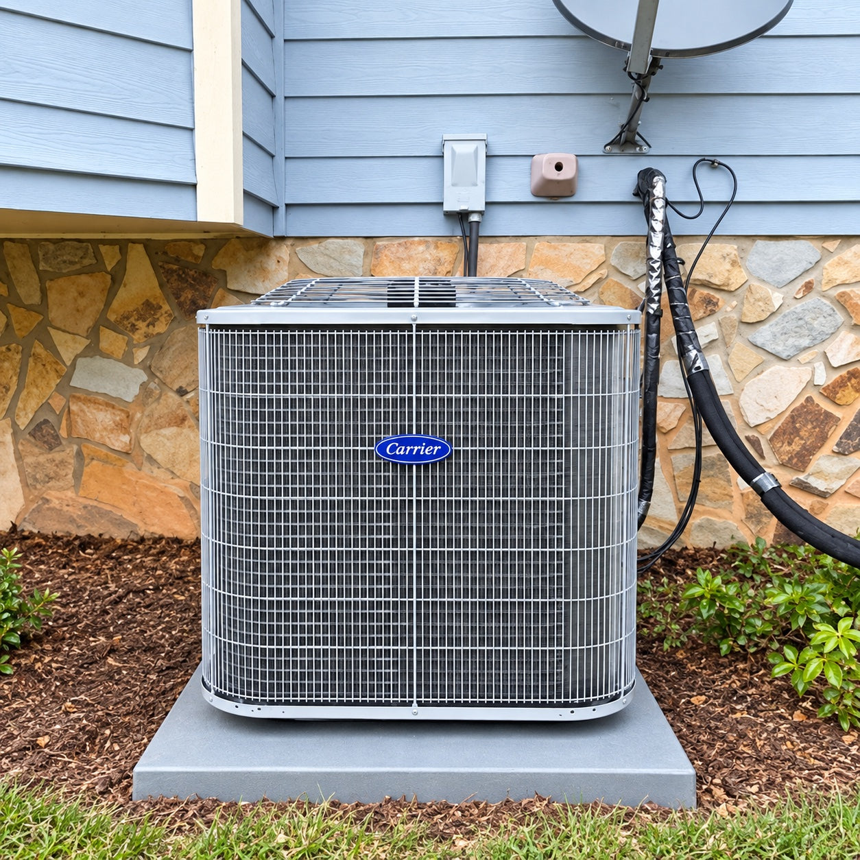 Carrier outdoor condenser front view