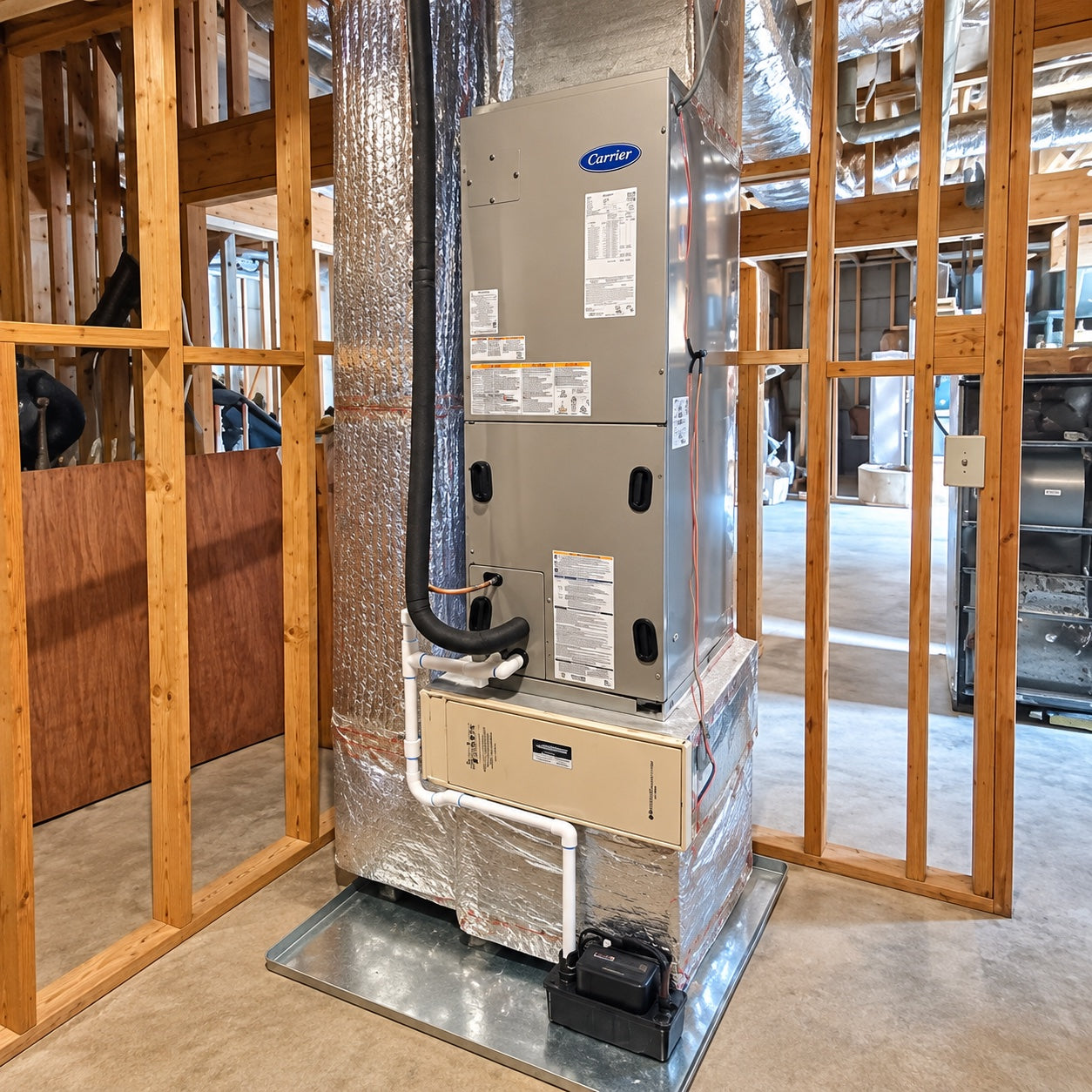 Carrier air handler and condensate pump